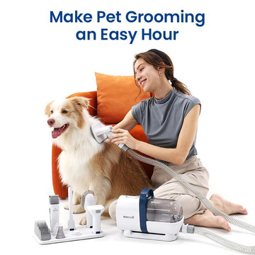 Oneisall 6 in 1 Pet Grooming Kit & Vacuum, Dog Clippers with Grooming Tools for Dogs Cats and Other Animals